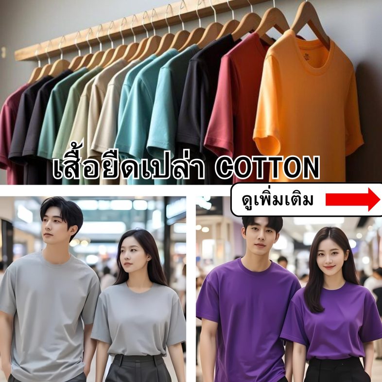 ตัวอย่างแบบดีไชน์ และ สีของเสื้อยืด