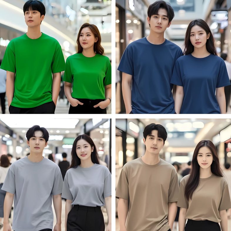 ตัวอย่างเสื้อยืดที่ผลิตจากผ้าcotton100% ชุดที่3