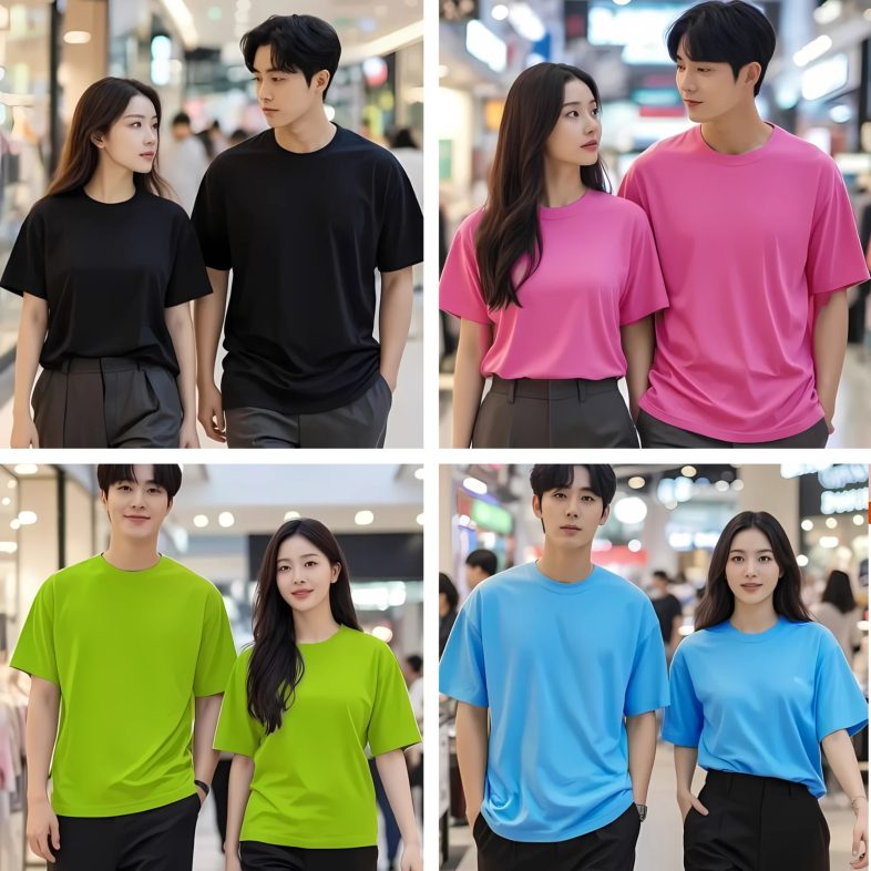 ตัวอย่างเสื้อยืดที่ผลิตจากผ้าcotton100% ชุดที่5