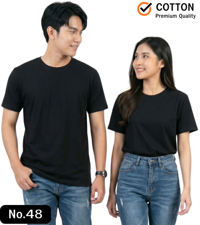 เสื้อยืดเปล่าสีดำ 48