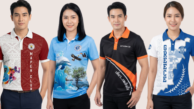 เสื้อพิมพ์ลายคอปกโปโล สร้างจุดเด่นให้กับองค์กร เสื้อทีมงานใส่เป็นทางการ หรือใส่ลำรอง เราพร้อมออกแบบลวดลาย พิมพ์ภาพโลโก้ข้อความ ลงบนตัวเสื้อ สร้างภาพ ลักษณ์ ให้ ดูดี มีสไตล์